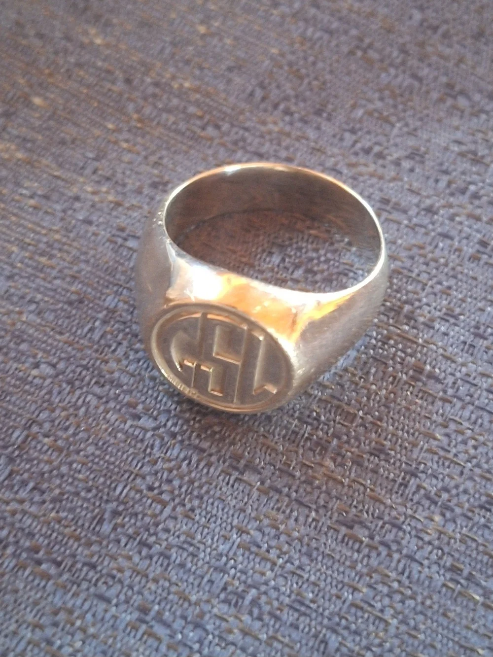 Monogram Signet Ring - Vintage Sterling Silver Men's Accessory